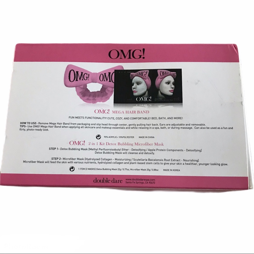 ⛔️SOLD⛔️ Double Dare Spa OMG Facial Mask Gift Set - Picture 3 of 4
